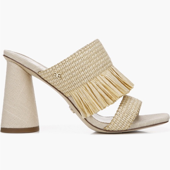 NWT Sam Edelman Kamryn Fringe Sandal Size 7 Nude Beige - Picture 2 of 6